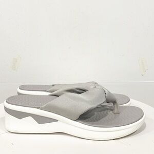 Dream Pairs Soft Knotted Flip‎ Flops Grey Gray Women’s Sz 8 Platform